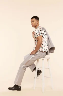 Side-Striped Straight Pants