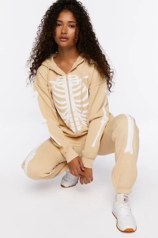 Skeleton Zip-Up Hoodie