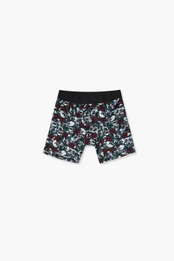 Skull & Rose Print Boxer Shorts