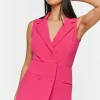 Sleeveless Double-Breasted Romper