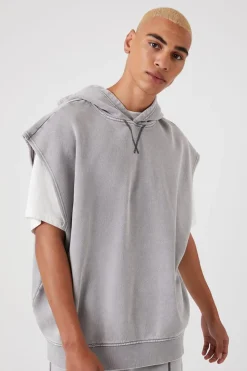Sleeveless Drawstring Hoodie