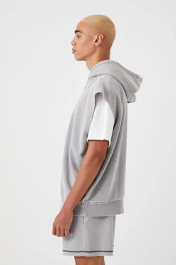 Sleeveless Drawstring Hoodie