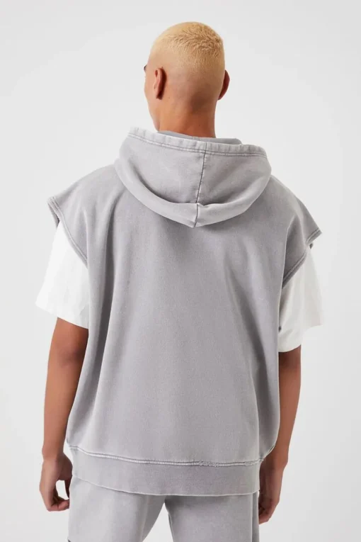Sleeveless Drawstring Hoodie