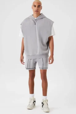 Sleeveless Drawstring Hoodie