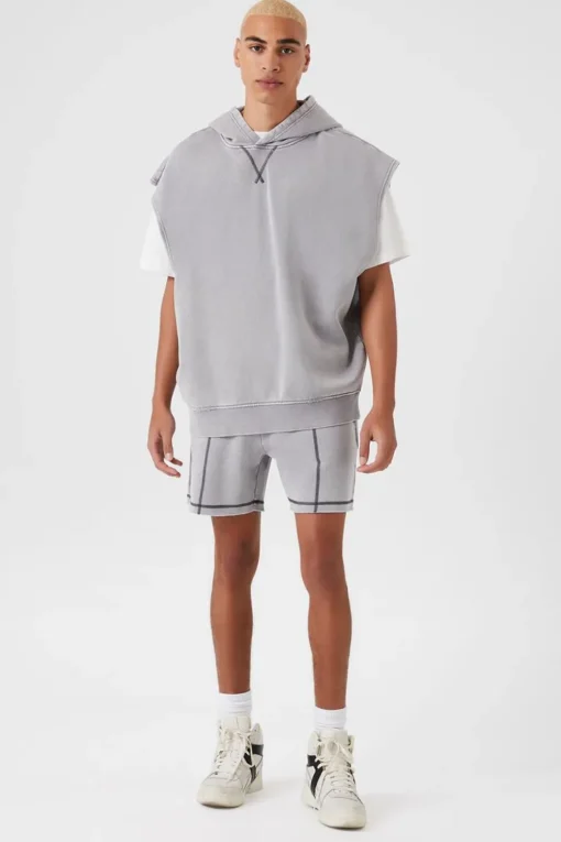 Sleeveless Drawstring Hoodie
