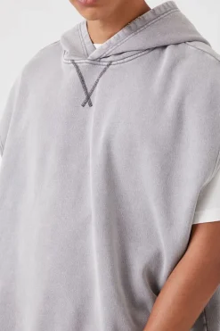 Sleeveless Drawstring Hoodie