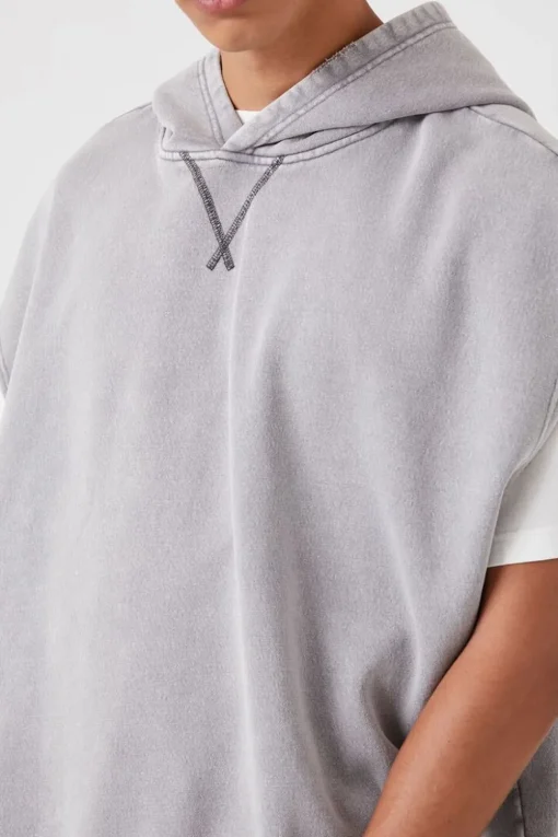 Sleeveless Drawstring Hoodie