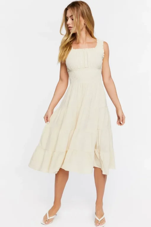 Sleeveless Tiered Midi Dress