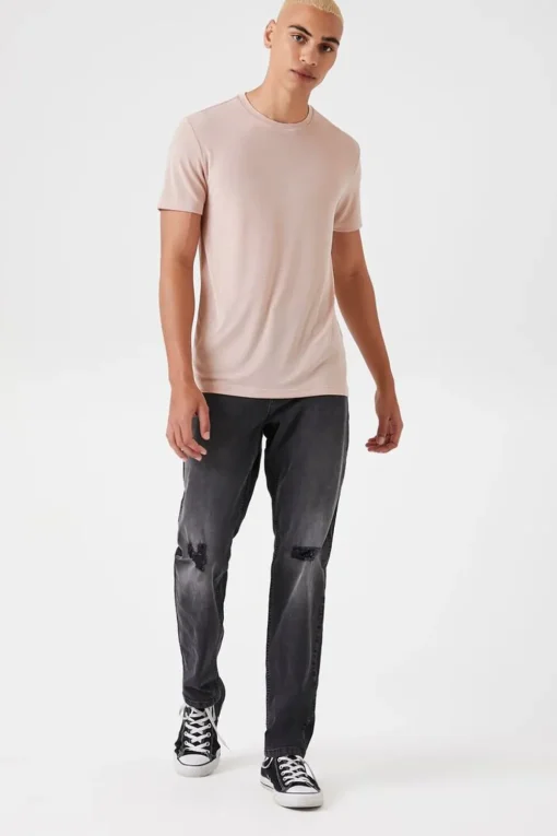 Slim-Fit Jersey Knit Crew Tee