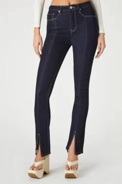 Slim-Fit Slit Jeans