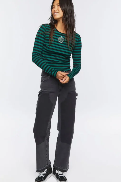 Slytherin Embroidered Graphic Top