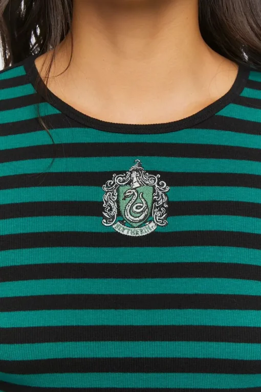 Slytherin Embroidered Graphic Top