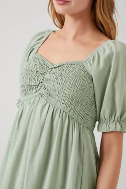 Smocked Babydoll Maxi Dress