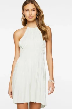 Smocked Halter Mini Dress