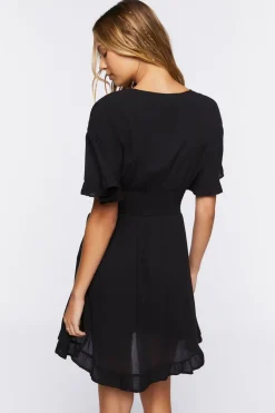 Smocked Tulip-Hem Mini Dress