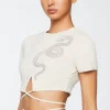 Snake Graphic Wraparound Baby Tee