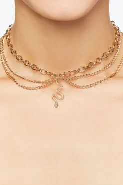 Snake Pendant Choker Necklace