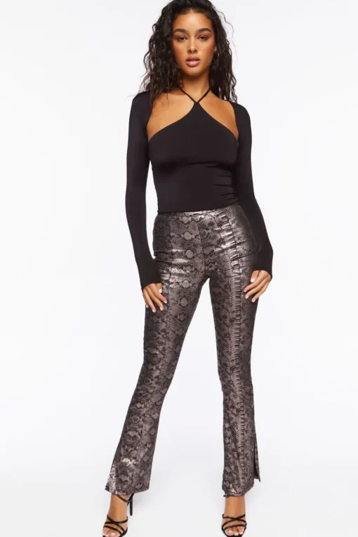 Snake Print Stretch Jeans
