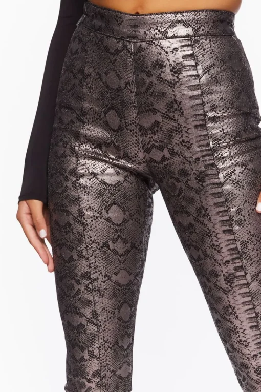 Snake Print Stretch Jeans