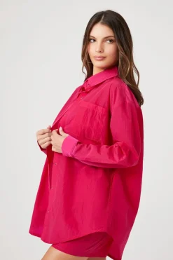 Snap Button-Front Shacket