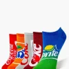Soda Graphic Ankle Socks Set - 5 Pck