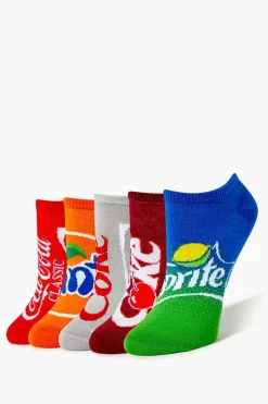 Soda Graphic Ankle Socks Set - 5 Pck