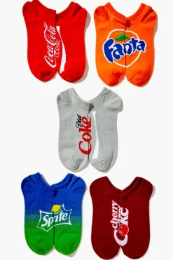 Soda Graphic Ankle Socks Set - 5 Pck