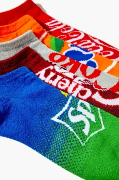 Soda Graphic Ankle Socks Set - 5 Pck