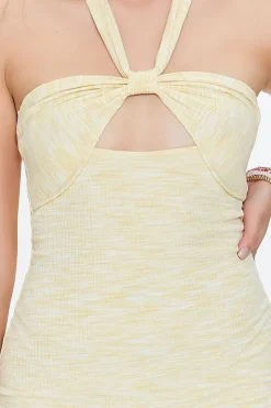 Space-Dye Mini Halter Dress