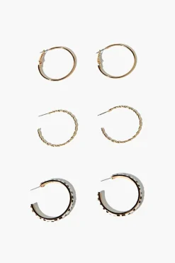 Speckled Print Hoop Earring Set