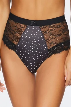 Speckled Print Lace Cheeky Panties