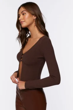 Split-Hem Cardigan Sweater