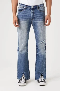 Split-Hem Flare Jeans