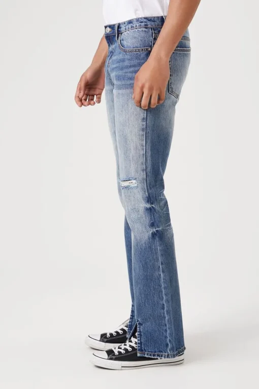 Split-Hem Flare Jeans