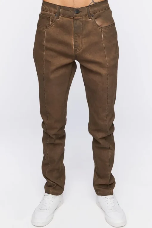 Split-Hem Slim-Fit Jeans