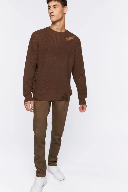 Split-Hem Slim-Fit Jeans