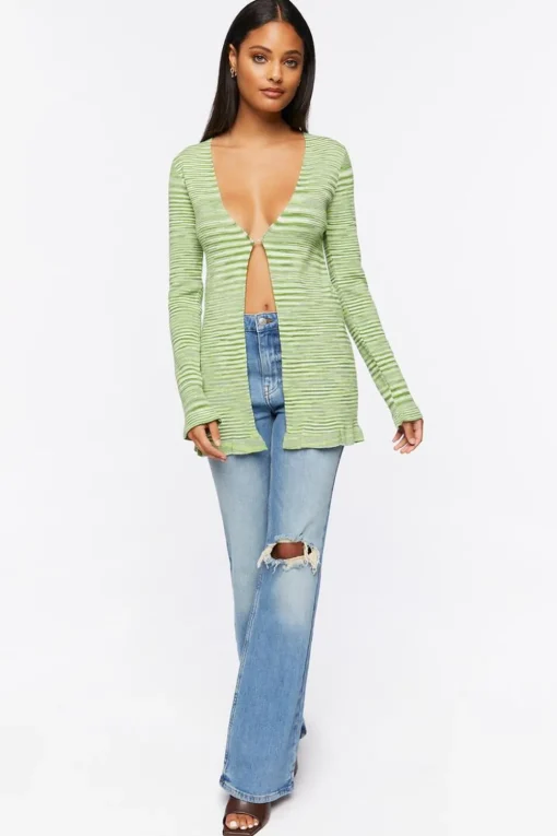 Split-Hem Sweater-Knit Top