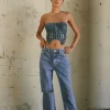 Split-Knee Relaxed High-Rise Jeans