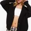 Split-Sleeve Cardigan Sweater