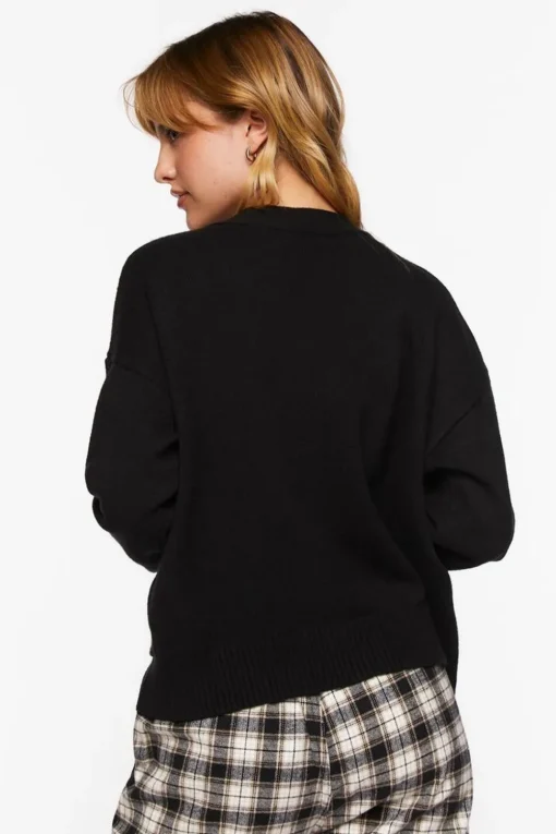 Split-Sleeve Cardigan Sweater