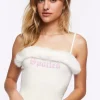 Spoiled Faux Fur-Trim Cami
