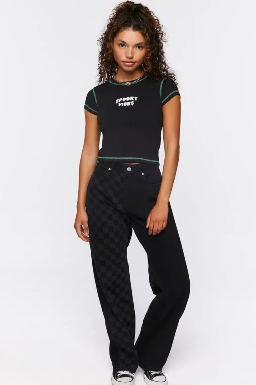 Spooky Vibes Graphic Baby Tee