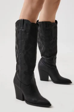 Stacked Heel Cowboy Boots