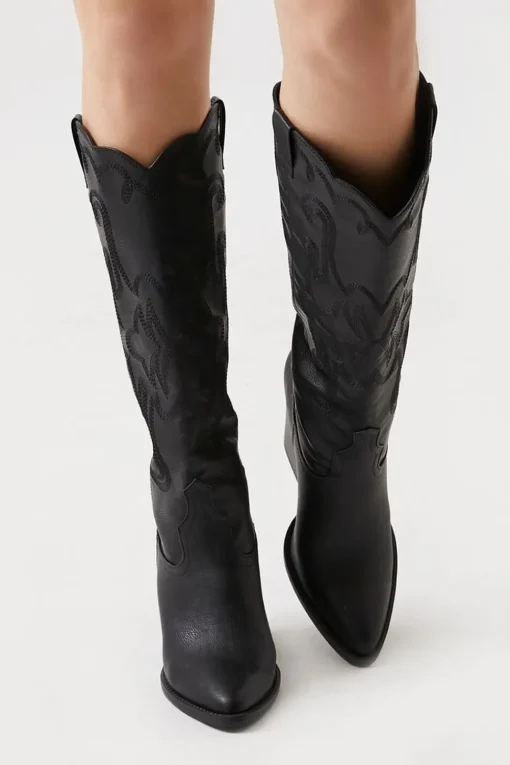 Stacked Heel Cowboy Boots