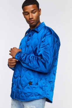 Star Embroidered Quilted Shacket