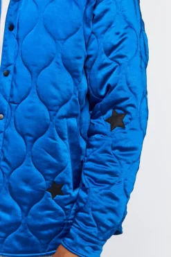 Star Embroidered Quilted Shacket