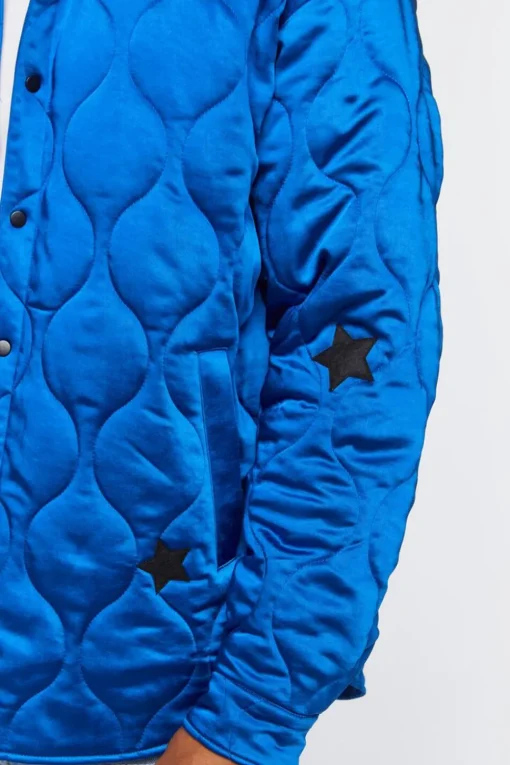 Star Embroidered Quilted Shacket