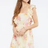 Starfish Print Tie-Back Mini Dress