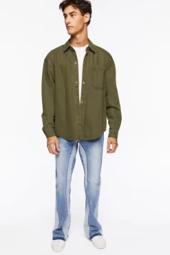 Stone Wash Flare Jeans