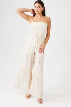 Strapless Wide-Leg Jumpsuit